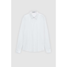Twn Slim Fit Beyaz Armürlü Smokin Gömlek 4ESS2TB172800