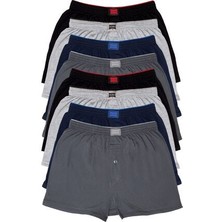 Keyal Erkekler İçin Tutku 8'li Düz Desenli Penye Havlu Bel Boxer Çok Renkli Rahat Kullanım