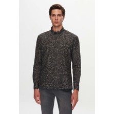 Twn Slim Fit Haki Baskılı Gömlek 3EC0221212591