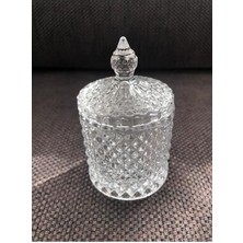 Kapaklı Cam Sunumluk Şekerlik Lokumluk