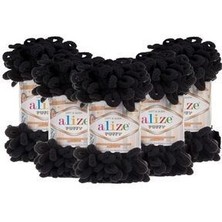 ( 5 Adet ) Puffy 1060 El Örgü Ipliği 5'li Paket Siyah 1060 ( Ürün Kodu 1060 )