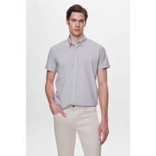 Twn Slim Fit Taş Baskılı Easy Iron Gömlek 4EC02AD042802