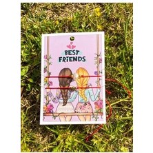 Best Friends Ikili Ip Bileklik Seti - Yakın Arkadaş Ikili Bileklik Incili ve Kalpli
