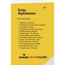 Hummel Erkek Spor Kol Saati Gümüş Kırmızı HM-3000MA-4