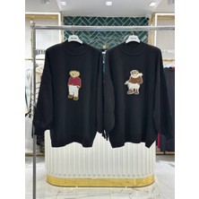 Giel Teddy Ayıcık Baskılı Triko Oversize Tunik