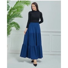 Katlı Bürümcük Kumaş Etek, 3 Kat Etek, Tesettür Etek, Uzun Etek, Anne Hediye, Sevgili Hediye