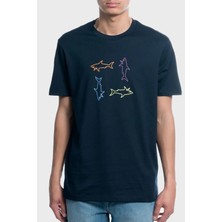 Paul & Shark % 100 Pamuk Regular Fit Bisiklet Yaka Logolu T Shirt Erkek T Shirt 24411088 013