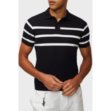 Paul & Shark Çizgili % 100 Pamuk Regular Fit Düğmeli Polo Yaka T Shirt Erkek Polo Yaka T Shirt 24411625 199