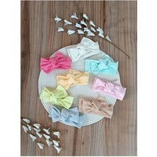 Kız Bebek Çocuk Bandana Kaşkorse 8'li Ribana Saç Bandanası Fiyonk Bağlamalı %100 Pamuklu Hediyelik