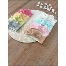 Kız Bebek Çocuk Bandana Kaşkorse 8'li Ribana Saç Bandanası Fiyonk Bağlamalı %100 Pamuklu Hediyelik