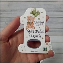 Onura Tasarlat 25 Adet Bir Şeklinde Açacak Magnet Yeşil Ayıcık