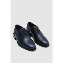 D'S Damat Lacivert Deri Ayakkabı Erkekler İçin Şık Tasarım ve Rahat Taban 3HF0920055901