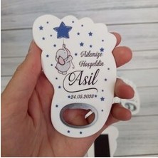 25 Adet Ayak Açacak Magnet Mavi Ayıcıklı Temalı