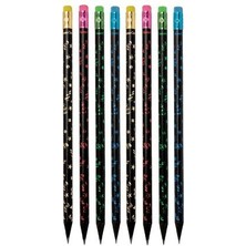 Faber-Castell Party Silgili Kurşun Kalem 8 Adet Renkli Desenli Eğlenceli Kalem Seti