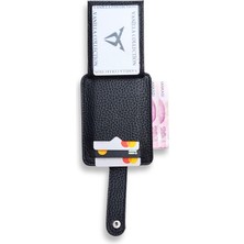 Vanilla Collection Unisex Süper Slim Deri Ince Model Kredi Kartılık & Kartvizitlik Cüzdan Kartlık Portföy Siyah Floter
