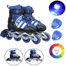 Işıklı Silikon Tekerlekli Ayarlanabilir Çocuk Alıştırma Paten 2 Fonksiyon