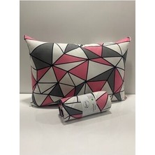 Uykulife Pembe Üçgen  Tek Kişilik Lastikli Çarşaf Seti