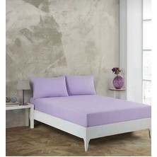 Uykulife  Lila Çift Kişilik Lastikli Çarşaf Seti