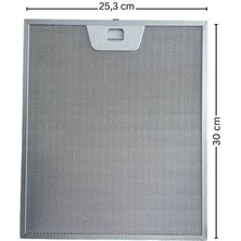 Aspiratör Davlumbaz Metal Yağ Filtresi Tırnaksız 25,3X30 cm