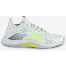 Decathlon Allsix Voleybol Ayakkabısı - Beyaz/Sarı - Erkekler İçin Hafif ve Esnek Kauçuk Taban