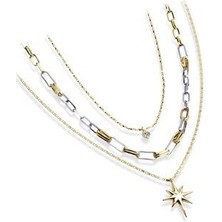 Kuzey Yıldızı ve Kalp Kombin Kolye Seti