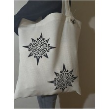 WiccabyTC Mayan Sun Totebag Bez Alışveriş Çantası