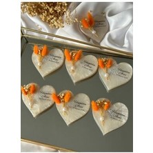 Renkli Çiçekli Kalp Magnet 20 Adet