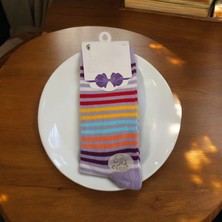 Gigi Giyim Çizgi Desenli Kadın Soket Çorap