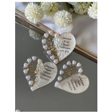 Incili Kalp Gold Magnet 20ADET