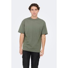 Only & Sons Only&Sons ONSFRED LIFE RLX SS TEE N GRI Erkek Kısa Kol T-Shirt