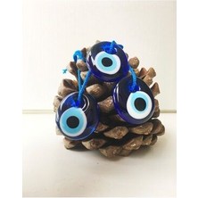 Nazar Boncuk 15 Adet (Mini) 3-3.2 cm Cam Nazar Boncuk Duvar Süsü Bahçe Ağaç Süsü Nazarlık