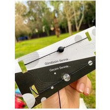 Gece - Gündüz Ikili Bileklik Seti - Ikili Aşk Bilekliği - Ipli Ayarlanabilir