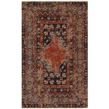 Eko Halı Eko Anadolu Antik Desenli Yıkanabilir Kaymaz Tabanlı Etnik Kilim AND04