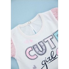 Kız Bebek Cute Baskılı Şortlu Takım 6-12 Ay