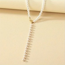 Lovisa Accessories El Yapımı Halka Detaylı Inci Kolye, Dekolte Için Incili Gerdanlık