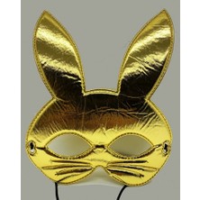Xnews Altın Renk Tavşan Maskesi