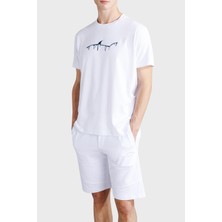 Paul & Shark % 100 Pamuk Regular Fit Bisiklet Yaka Logolu T Shirt Erkek T Shirt 24411052 010