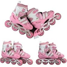 Pembe Işıklı Ayarlanabilir Alıştırma Başlangıç Pateni Ekonomik Paten