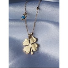 Yonca Çelik Kolye Nazar Boncuklu