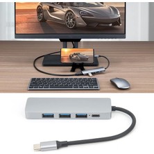 UmoTech 5in1 Type-C To USB Hub 5 Port Çoklayıcı Laptop Macbook Air Için Uyumlu Çoğaltıcı USB 3.0/hdmı/type-C