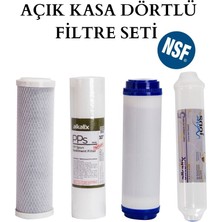 Water Jobs Açık Kasa Su Arıtma Cihazı Dörtlü Filtre Seti  Nsf Sertifikalı  Bağlantı Parçaları