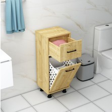 Mobiga Sorty Çamaşır Sepetli Çekmeceli Banyo Dolabı