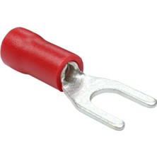 Izoleli Çatal Tip Kablo Ucu M4 Kırmızı Jameson JÇU-4001