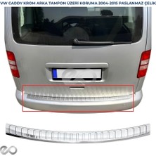 Ebal Oto Vw Caddy Krom Arka Tampon Üstü Koruma P.çelik 2004-2015