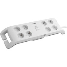 SPN3080B/10, Çoklayıcı, 900J 8'li Akım Korumalı 2m, Beyaz