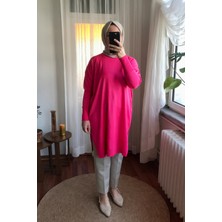 Kadın Yanları Yırtmaçlı Uzun Triko Tunik