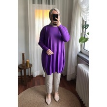 Sapha Kadın Yanları Yırtmaçlı Uzun Triko Tunik