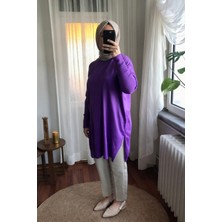 Sapha Kadın Yanları Yırtmaçlı Uzun Triko Tunik