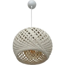 Conana Sarkıt İp Top Avize 20 cm  Başlık AMPUL DAHİL DEĞİLDİR (70 cm  Kablo) EKRU