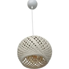 Conana Sarkıt İp Top Avize 20 cm  Başlık AMPUL DAHİL DEĞİLDİR (70 cm  Kablo) EKRU